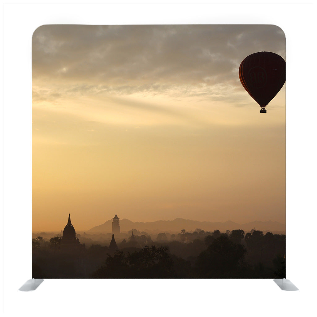 Hot Air Balloons Over The Temples Backdrop - Backdropsource