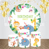 Jungle Themed Birthday Event Party Round Backdrop Kit - Backdropsource