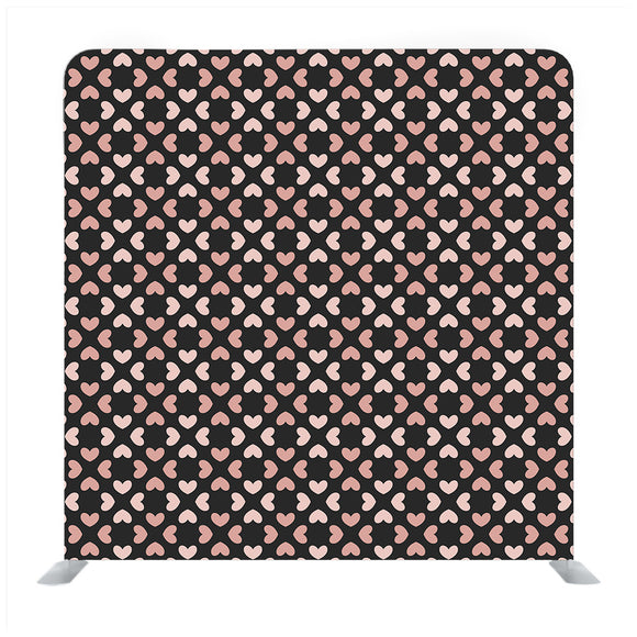 Little Hearts With Black Textured Media Wall - Backdropsource