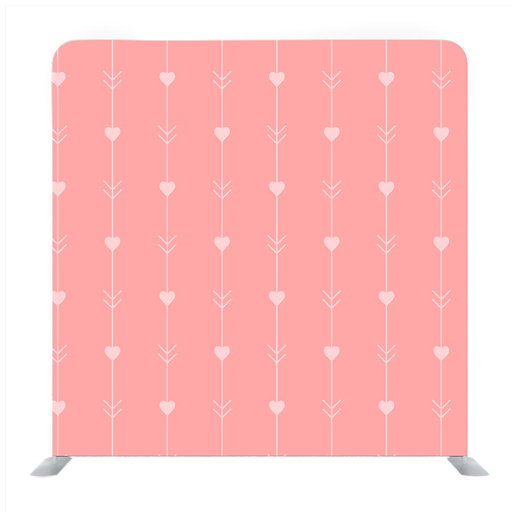 Pattern of Heart and Line Design on Pink Backdrop - Backdropsource