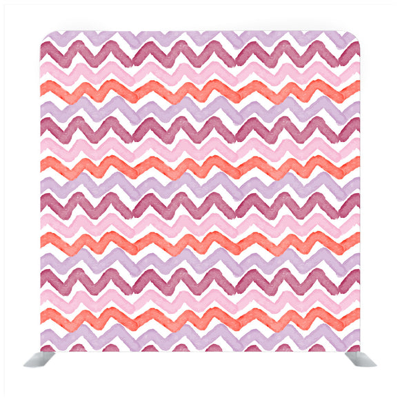 Pink and white watercolor background in chevron pattern Media wall - Backdropsource
