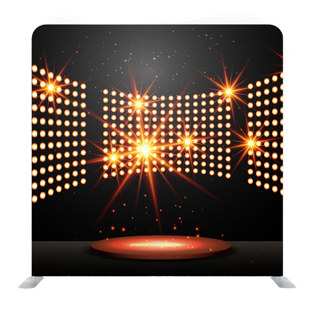 Podium With Lights And Shining Stars Media Wall - Backdropsource