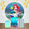 The Little Mermaid Event Party Round Backdrop Kit - Backdropsource