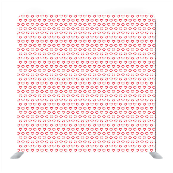 Red Tiny Heart Pattern  with White Background Media wall - Backdropsource