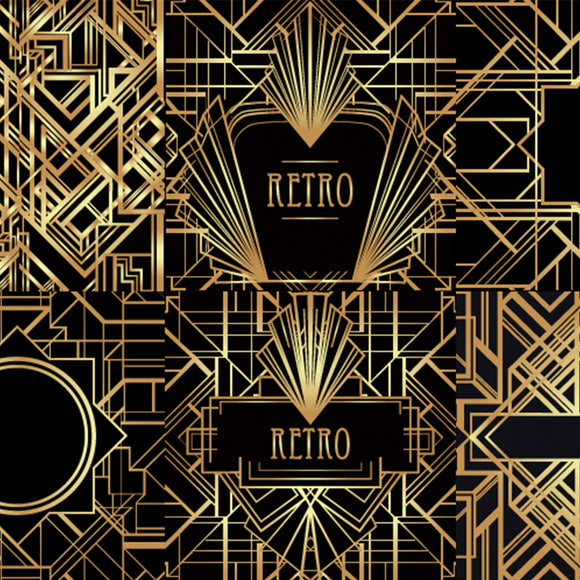 Retro Party Geometric Set Background - Backdropsource