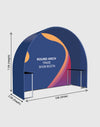 Round Arch Trade Show Booth with Shelf - Backdropsource