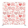 Seamless pattern of hearts and handwriting Media wall - Backdropsource