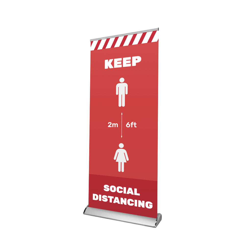 Social Distancing Retractable Banner - 01 - Backdropsource