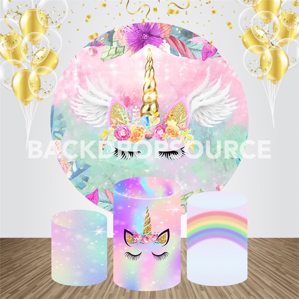 Unicorn Event Party Round Backdrop Kit - Backdropsource