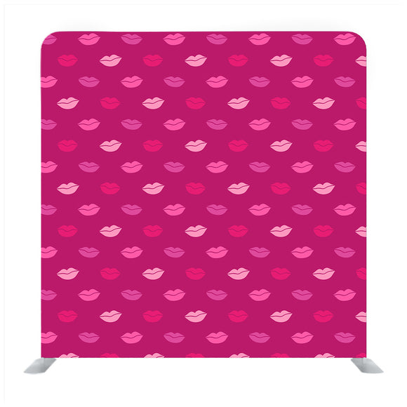 Watercolor lips pattern with colored lipstick kisses Media wall - Backdropsource