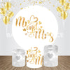 Mr and Mrs Event Party Round Backdrop Kit - Backdropsource