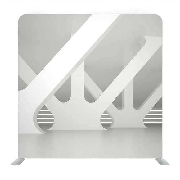 White Diagonal Elements Media Wall - Backdropsource