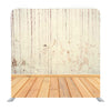 White Wall with Wooden Floor surface Media Wall - Backdropsource