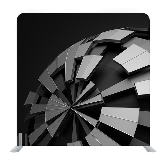 Wireframe and Globe in Empty Space Media Wall - Backdropsource