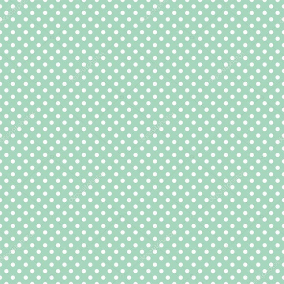 Mini Polka Dots on Mint Green Print Photography Backdrop