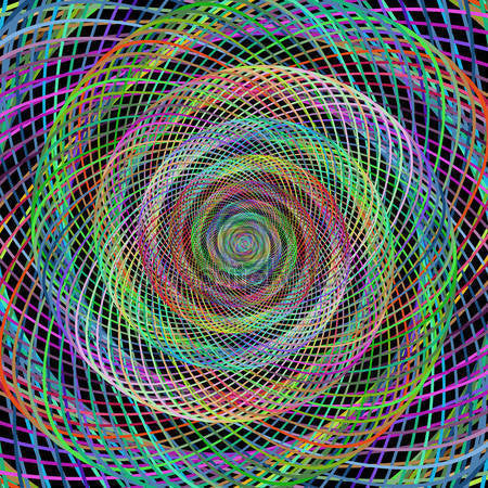 Multicoloured Wired Spiral Swirl Print Photography Backdrop