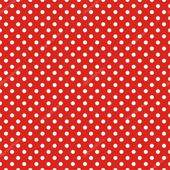 Red Retro Seamless Vector Dots Print Photography Backdrop