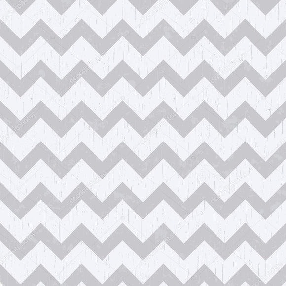 White and Grey Chevron Print Photography Backdrop