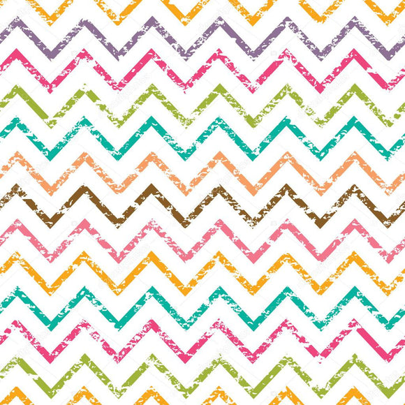 Colorful Grunge Chevron Print Photography Backdrop