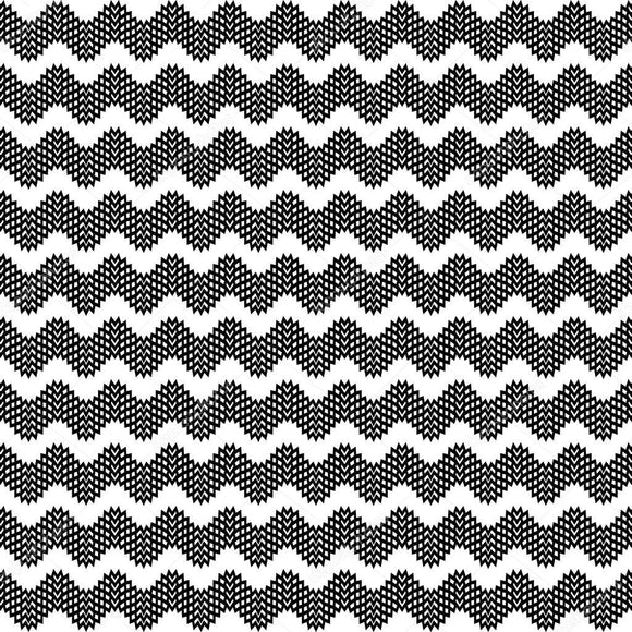 Modern Black and White Chevron Print Photography Backdrop